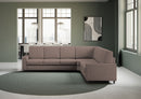 Divano Angolare 6 Posti 286x226x85 cm Sakar in Tessuto Talpa