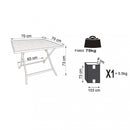 Tavolo Alabama 70x70x73 h cm in Alluminio Tortora