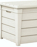 Baule Cassapanca da Esterno 145x60,3x69,7 cm in Resina Keter Pool Box 120G Bianco