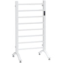 Scaldasalviette Elettrico 8 Barre 50x45x80 cm in Acciaio al Carbonio Bianco