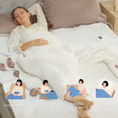 Coperta Elettrica 160x140 cm con 5 Livelli di Calore e 2 Zone di Controllo Indipendenti in Poliestere Bianco      