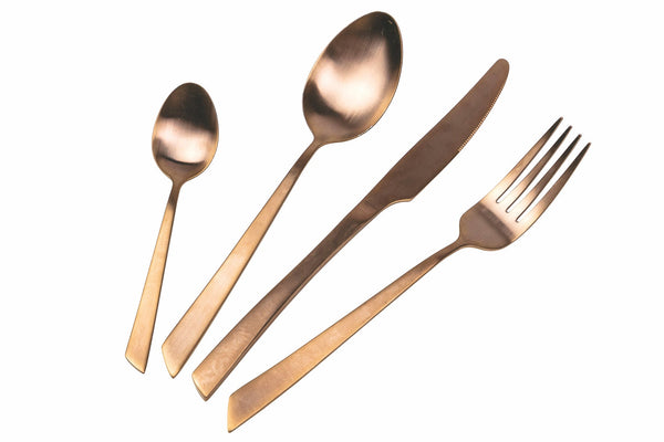 acquista Service Besteckset 24-teilig aus mattiertem Kupferstahl Villa d'Este Home Tivoli Cut