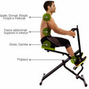 Attrezzo Total Fitness 85x45x120 cm Allenamento Palestra Cardio Addominali Crunch con Display Struttura in Acciaio      