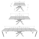 Tavolo Allungabile 140-400x90x77 cm Volantis Bianco Frassino Telaio 4B 