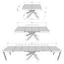 Tavolo Allungabile 140-400x90x77 cm Volantis Noce Telaio 4C 