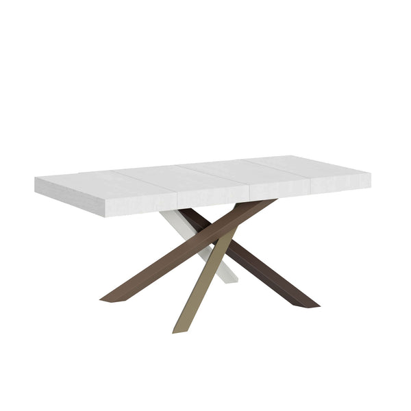 online Tavolo Allungabile 120/224x90x77 cm Volantis Premium Bianco Frassino