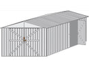 Casetta Box da Giardino in Lamiera di Acciaio Porta Utensili 360x600x230 cm Enaudi Bianca