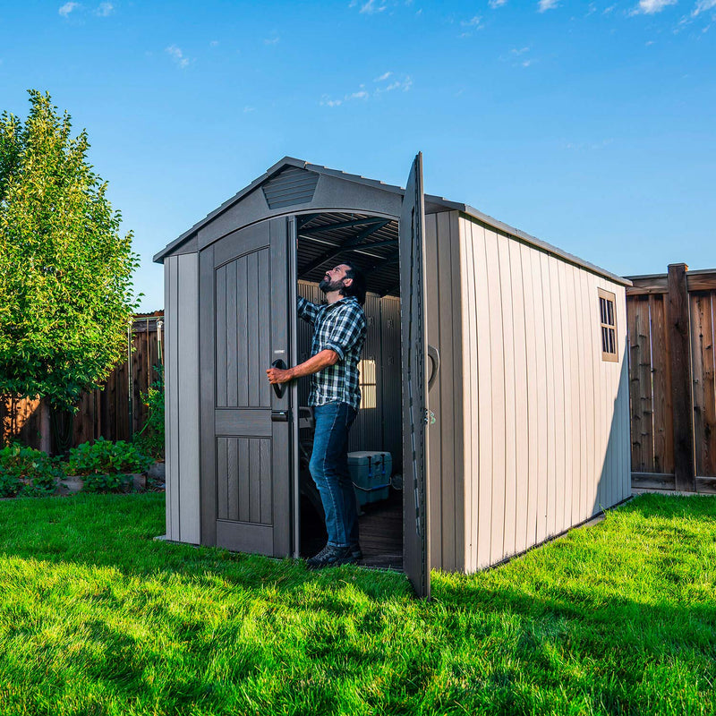 Casetta Box da Giardino per Attrezzi 204x354 cm in HDPE Venezia 3 Grigio