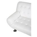 Divano Letto Prontoletto Zeus Rivestimento in Similpelle Bianco