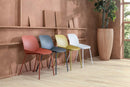 Set 4 Sedie 55x46xH79 cm in Polipropilene Eva Senape