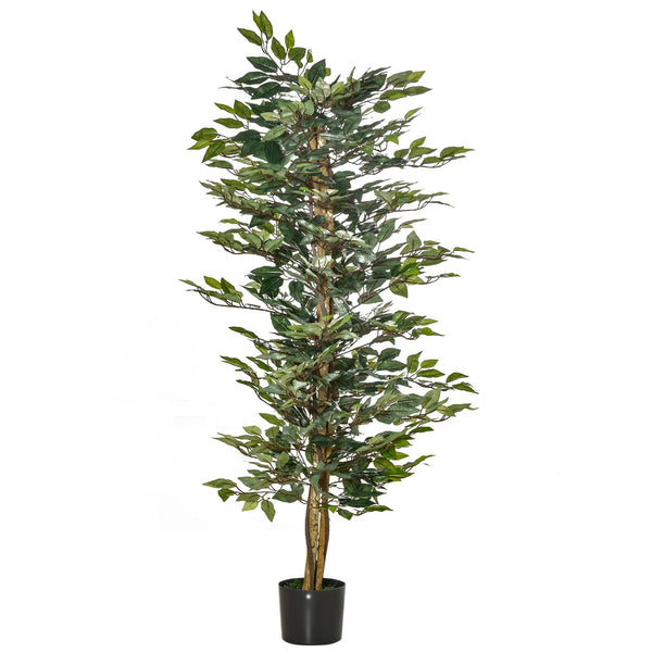 sconto Pianta Artificiale di Ficus H150 cm con Vaso Verde