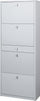 Schuhschrank 4 Türen 1 Schublade 63 x 164 x 29 cm weiß geflammt