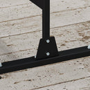 Pannello Frangivista Divisorio da Esterno Decorativo Traliccio per Piante 122x45x198 cm in Acciaio Nero 