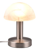 Lampada da Tavolo da Interno Attacco E14 in Metallo Nichel Satinato 