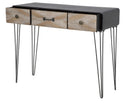 Console Oklahoma 100x38,5x80 cm in Ferro e MDF Marrone e Nero