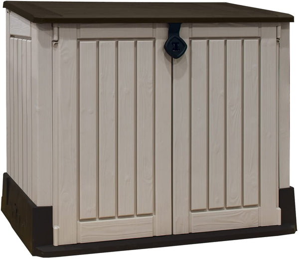 Gartengeräteschrank 130 x 110 x 74 cm aus Harz Keter Store It Out Midi Beige acquista