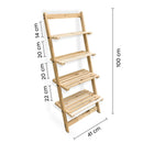 Scaffale Libreria a Scala 4 Ripiani in Legno