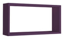 Mensola Cubo da Parete 70x35x15,5 cm in Fibra di Legno Artù Viola Melanzana