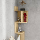 Mensola da Parete 80x20x128,5 cm Ripiani Aperti in MDF Rovere