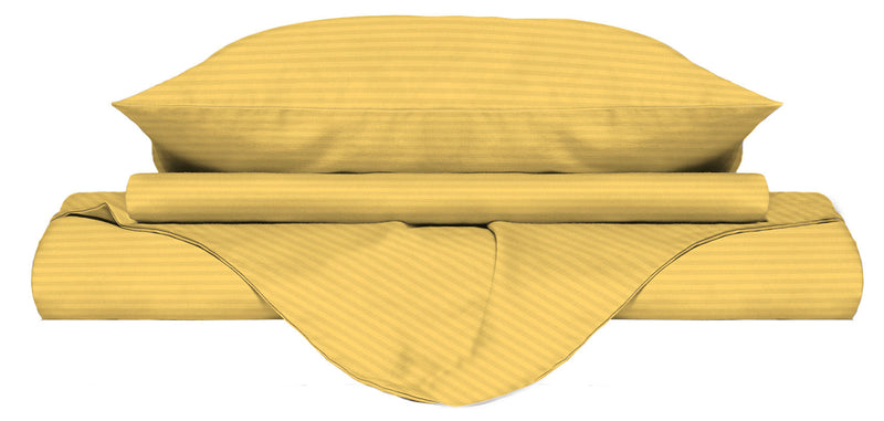 Copripiumino Matrimoniale con Sacco e Federe in Raso di Poliestere Giallo