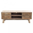 Mobile TV Roger 130x40x48 h cm in Pino riciclato Marrone