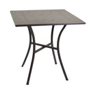 Tavolino da Giardino in Ferro Quadrato 70x70x71cm Old Noce