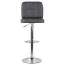 Set 2 Sgabelli 44x38x63/82 cm in Ecopelle con Base Cromata Grigio