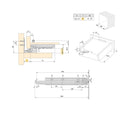 Guide Cassetto con Estrazione Soft 340 mm in Acciaio Emuca Bianco