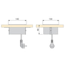 Multipresa Atom 14 per Scrivania Verniciato Nero Acciaio e Tecnoplastica e Alluminio Emuca