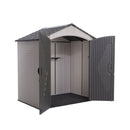 Casetta Box da Giardino Porta Utensili 204x132 cm in Polietilene Grigio