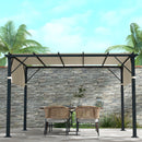 Copertura per Gazebo Pergola 488x122 cm con Tasche e Cinghie in Poliestere Bianco Crema  
