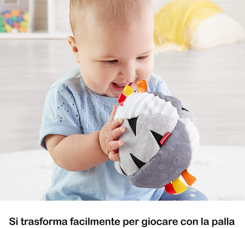 Peluche Ippo Palla Soffice con Tessuti Morbidi e Suoni Fisher Price