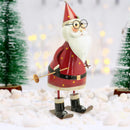 Statuina Babbo Natale Figura in Metallo Decorazione Addobbo Natalizio 42 cm