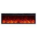 Camino Elettrico da Incasso 40x128x18 cm Effetto Fiamma 1500W Tanzania Nero
