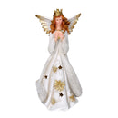 Angelo resina oro con led cm 14,5x14,5xh31