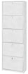 Schuhschrank 5 Türen 63x190x29 cm Oxidweiß