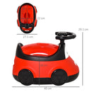 Vasino per Bambini 40x27,5x29,1 cm Macchina con Volante e Vaschetta Rimovibile Rosso