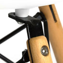 Set 4 Sedie con Stuttura in Legno e Seduta in Resina Luka Bianche