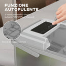 Macchina del Ghiaccio da 1.2L con Indicatori e Autopulizia 22,8x30,3x29 cm in PP e Rame Bianco