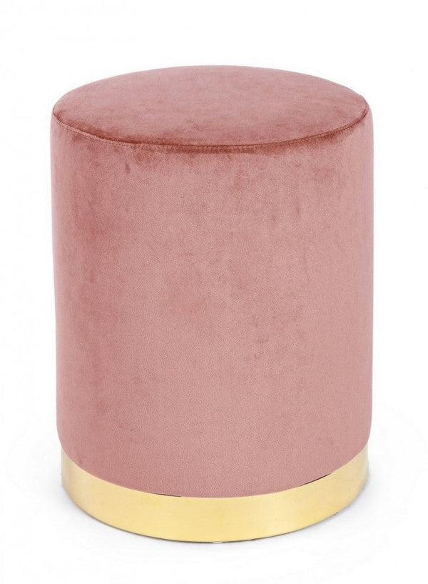 Lucilla Hocker aus rosa Stoff mit Samteffekt acquista