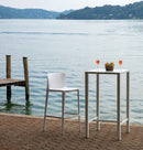 Tavolino Alto da Giardino 60x60x110 cm Iseo in Acciaio Bianco