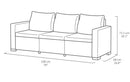 Divano 3 Posti da Giardino 198x68x71,5 cm in Resina Keter California Cappuccino