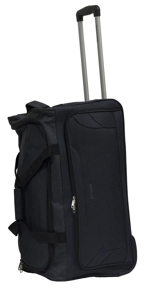 Borsone Trolley Medio Ultraleggero con Ruote in Poliestere Ravizzoni Bacco Nero online