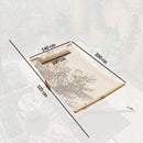 Amaca da Giardino 325x140x2,5 cm con Cuscino e Tasca in Poliestere con Barre di Legno Bianco Crema      
