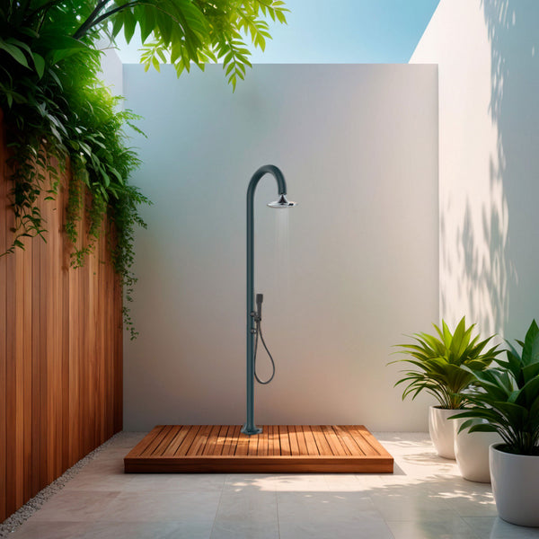 Doccia da Giardino in Alluminio Soffione 3 Getti Sined Luna Alu D Sensor Grigio prezzo