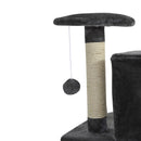 Albero Tiragraffi per Gatto grigio 60x60x200 cm 