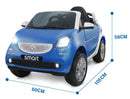 Macchina Elettrica per Bambini 12V Smart Fortwo Cabrio Blu