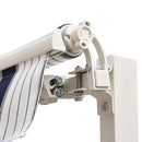 Tenda da Sole Avvolgibile a Parete Manuale a Righe Blu e bianco 2.5x2m 