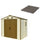 Boden für Gartenbox 245 x 161 x 233 cm aus grauem Kunststoff