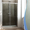 Porta Parete Doccia 2 Ante Battenti In Cristallo Opaco 6mm H185 Fosterberg Koge Varie Misure